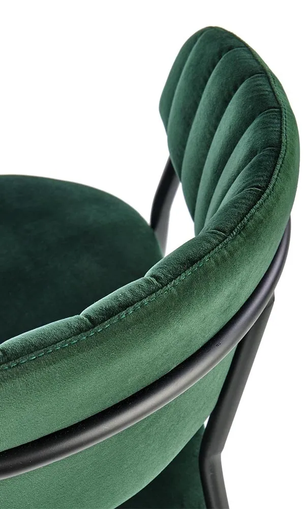 Krzesło do jadalni tapicerowane zielone K426