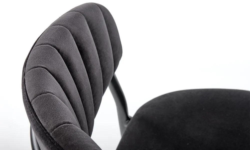 Krzesło do jadalni tapicerowane czarne K426