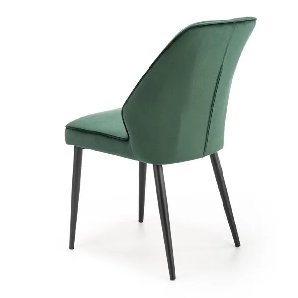 Krzesło do jadalni tapicerowane  zielone K432