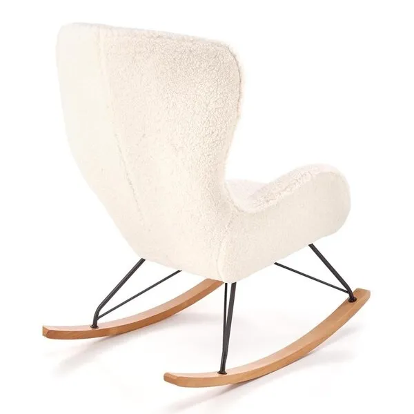 Fotel bujany na płozie kremowy Liberto 2