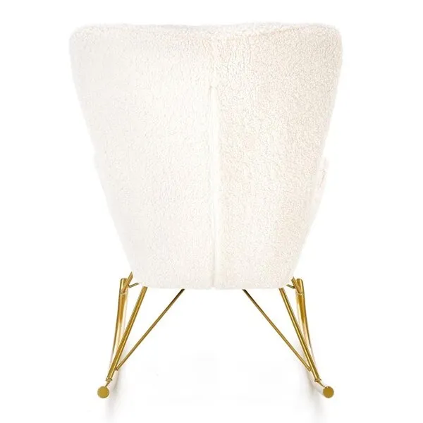 Fotel bujany na płozie kremowy Liberto