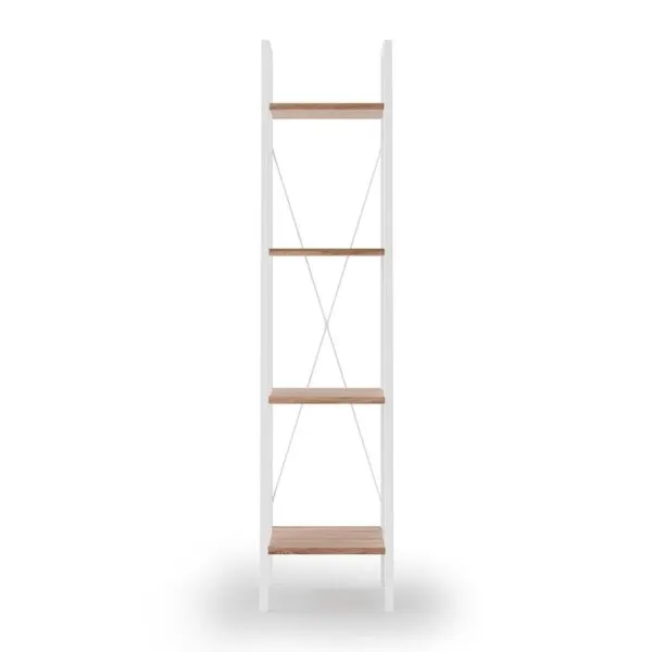 Regał na książki biały / dąb sonoma mat 34 x 32 x 148 cm Narvik