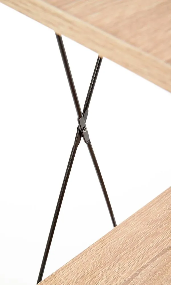 Regał na książki czarny / dąb sonoma mat 60 x 32 x 148 cm Narvik