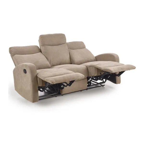 Sofa 3-osobowa z funkcją rozkładania tapicerowana beżowa Oslo 3