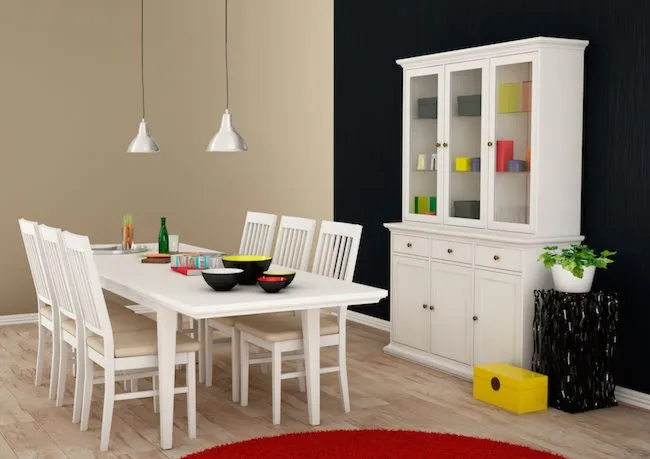 Stół rozkładany biały mat 180 - 276 x 95 cm Paris