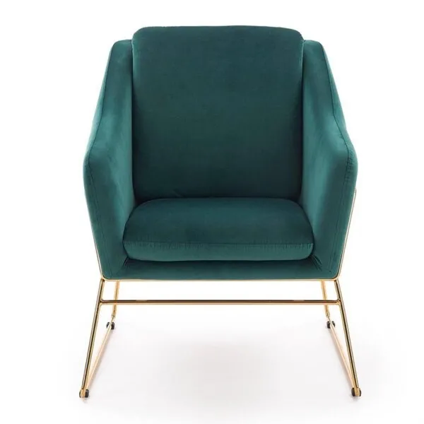 Fotel wypoczynkowy tapicerowany zielony Soft 3