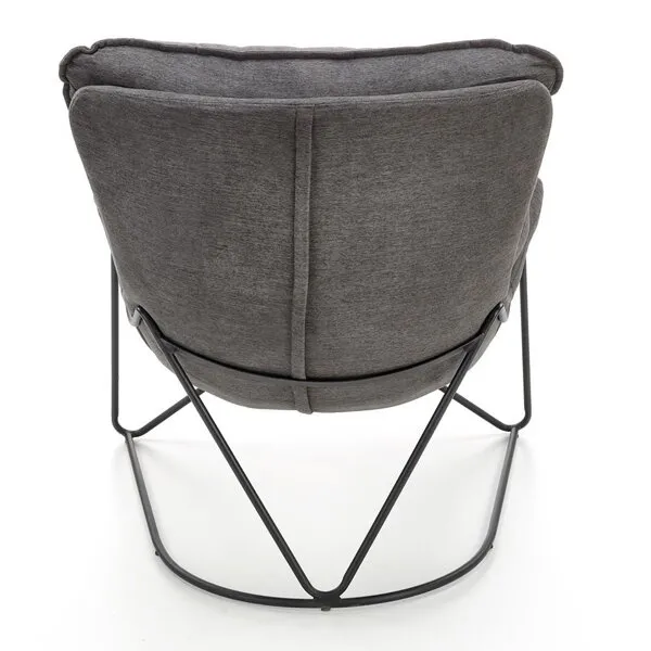 Fotel wypoczynkowy tapicerowany szary Volker