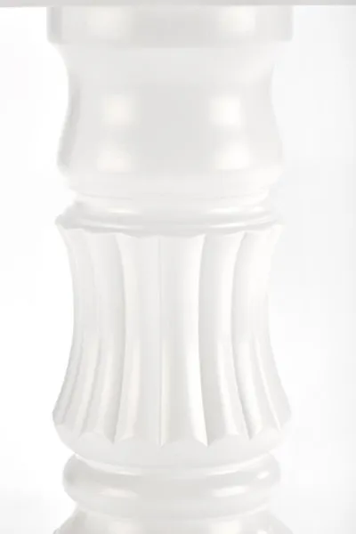 Stół okrągły rozkładany biały mat 90 - 124 x 90 cm William