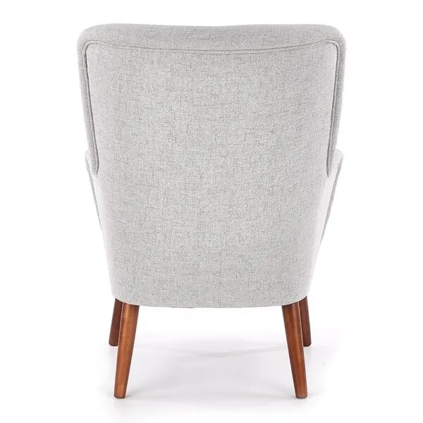 Fotel wypoczynkowy tapicerowany szary Bishop