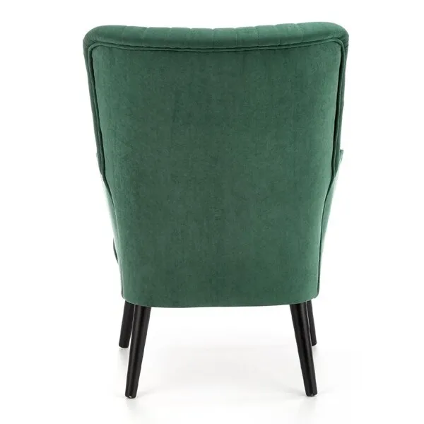 Fotel wypoczynkowy tapicerowany zielony Delgado