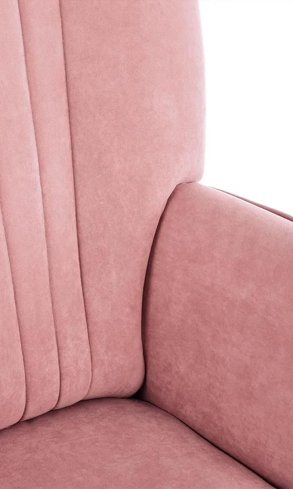 Fotel wypoczynkowy tapicerowany różowy Delgado