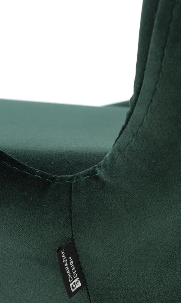 Krzesło do jadalni tapicerowane zielone K454