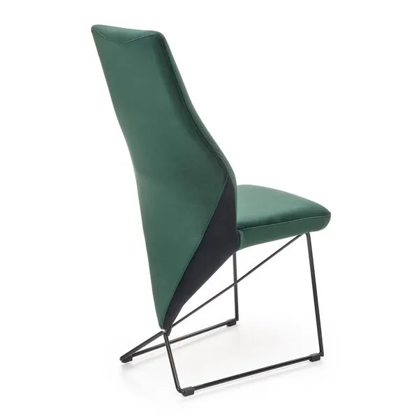 Krzesło do jadalni tapicerowane zielone K485