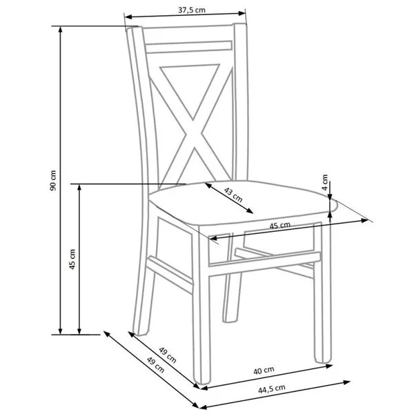Krzesło do jadalni drewniane białe Dariusz 2