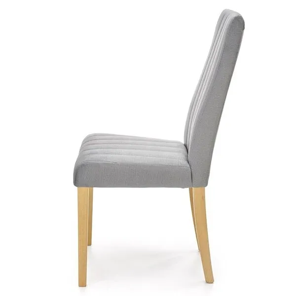 Krzesło do jadalni tapicerowane szare / dąb miodowy Diego 3