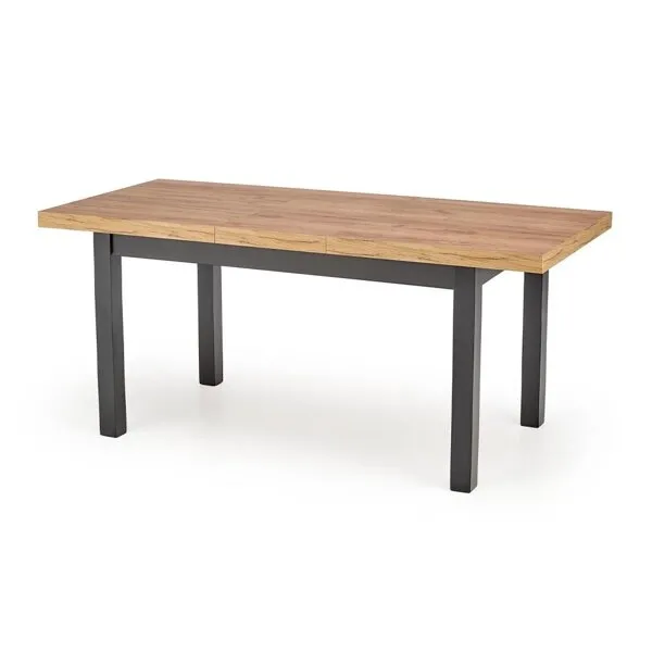Stół rozkładany dąb craft / czarny mat 140 - 220 x 80 cm Tiago