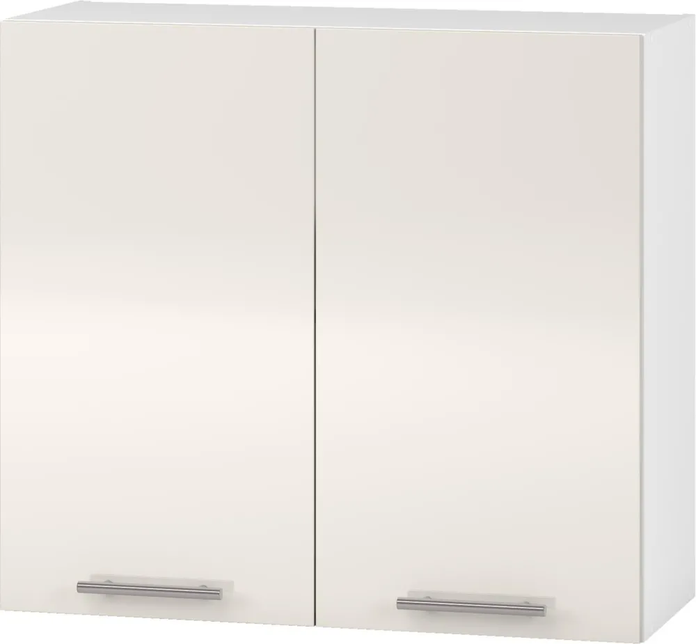 Szafka górna biała / beżowa mat / wysoki połysk 80 cm Vento
