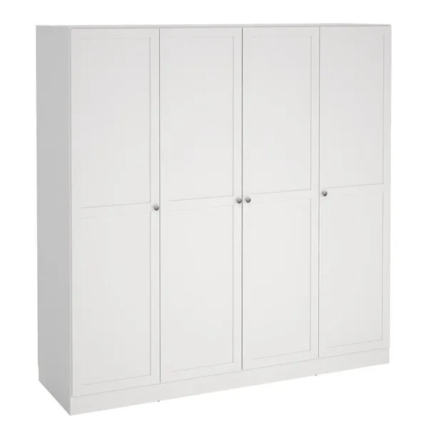 Szafa czterodrzwiowa biała mat 195 x 200 cm Billund