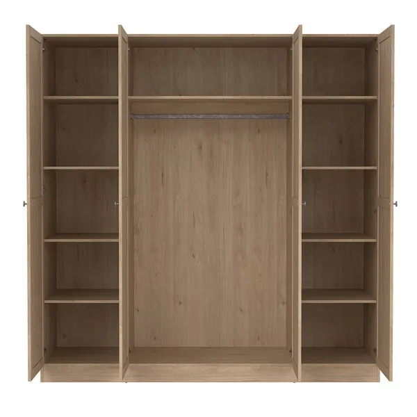 Szafa czterodrzwiowa jackson hickory mat 195 x 200 cm Billund