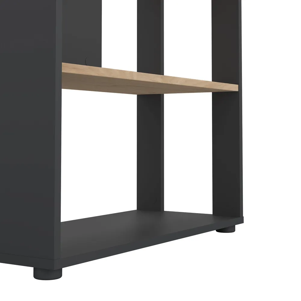 Regał biurowy szary / jackson hickory mat 80 x 34 x 205 cm Sign