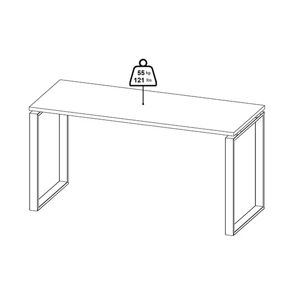 Blat do biurka jackson hickory 150 x 60 cm Sign