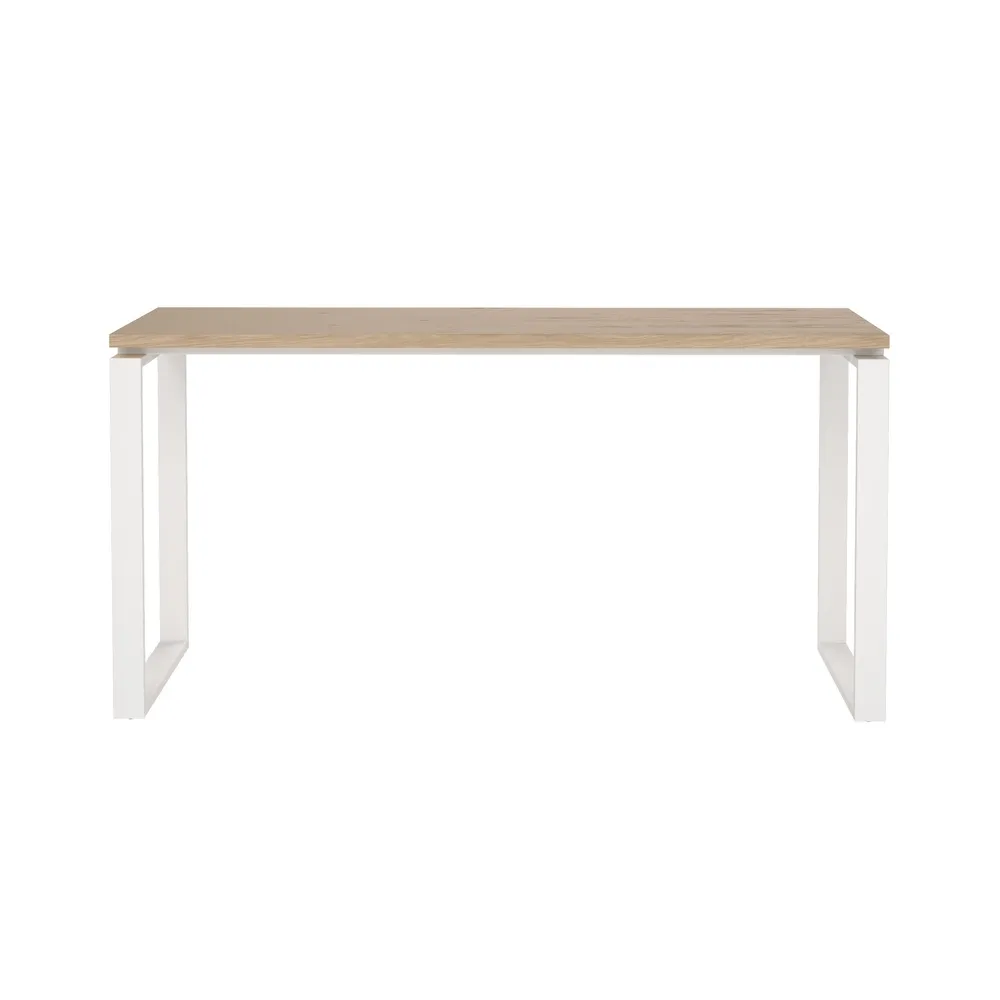 Biurko loftowe jackson hickory / białe mat 150 cm Sign