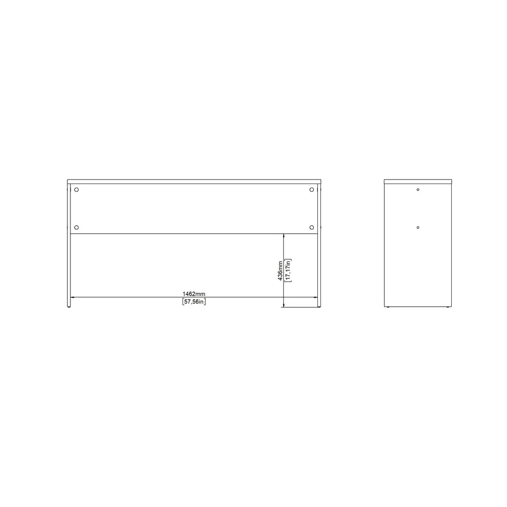 Biurko loftowe szare mat 150 cm Sign