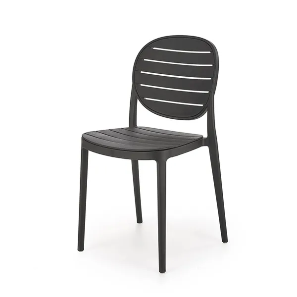 Krzesło ogrodowe plastikowe czarne K529