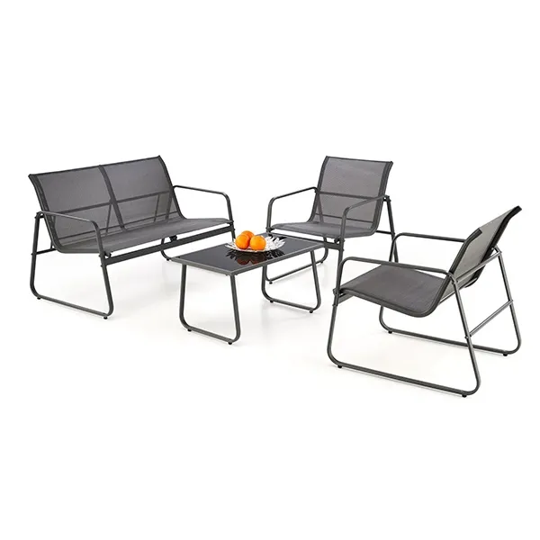 Zestaw mebli ogrodowych Conor, popielaty 