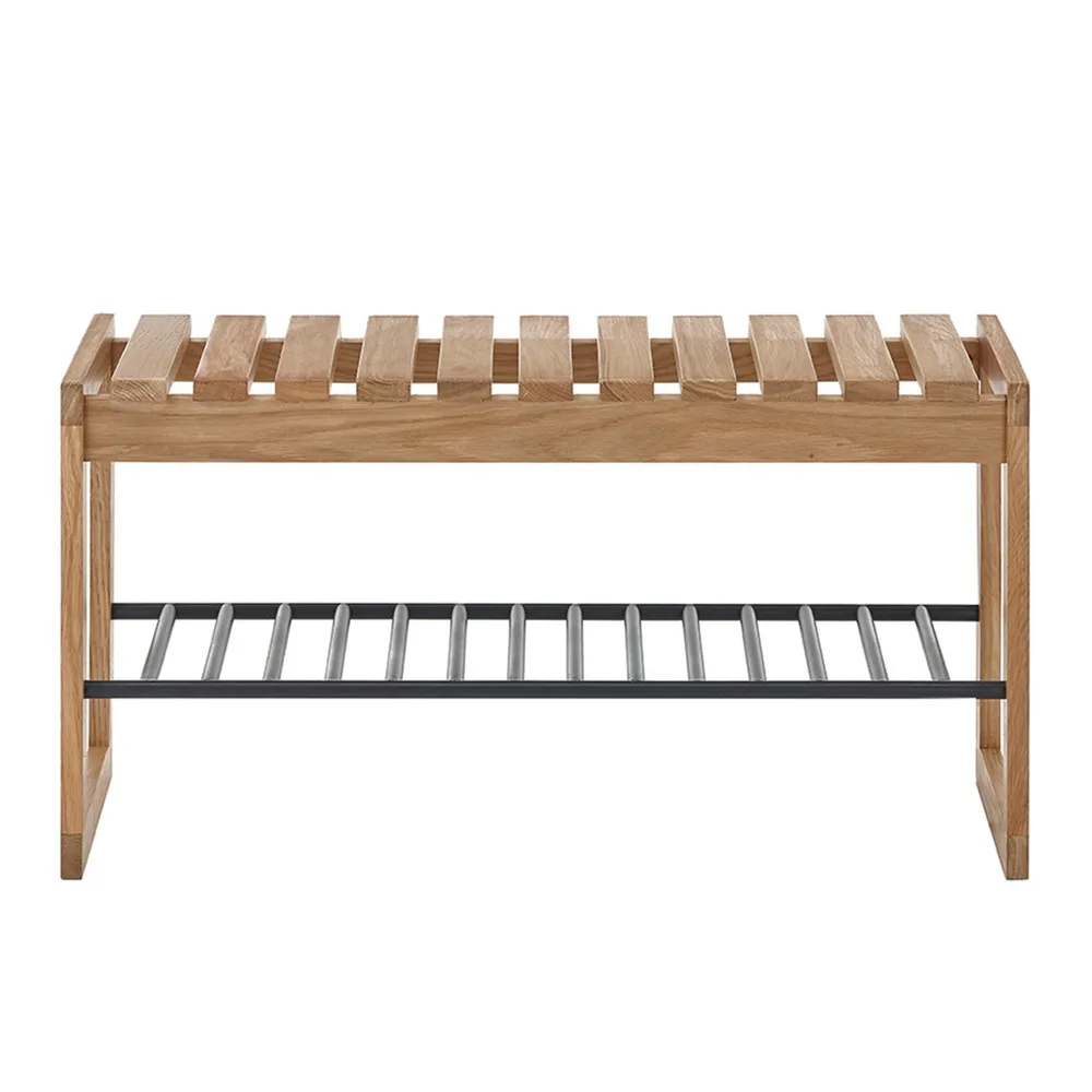 Ławka z półką dąb olejowany 88 cm Soline