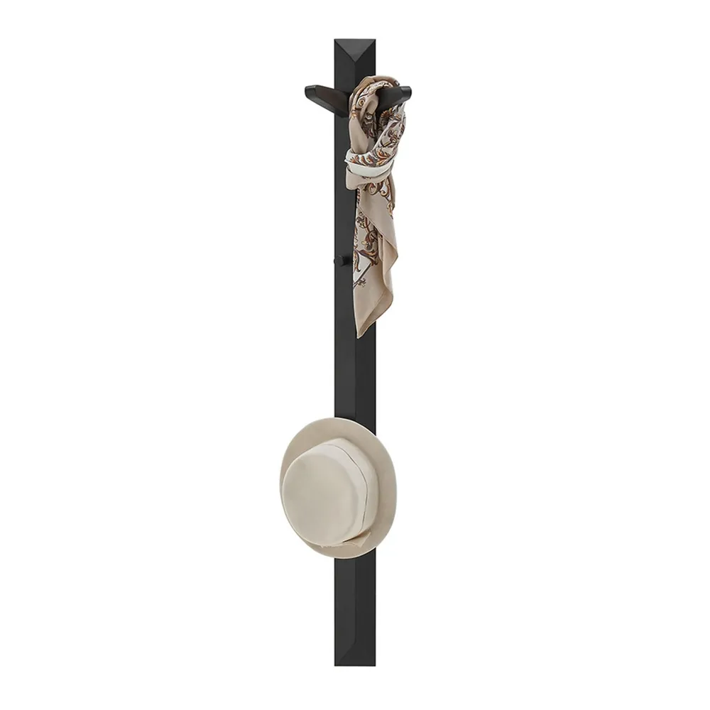 Wieszak ścienny wąski czarny 120 cm Soline