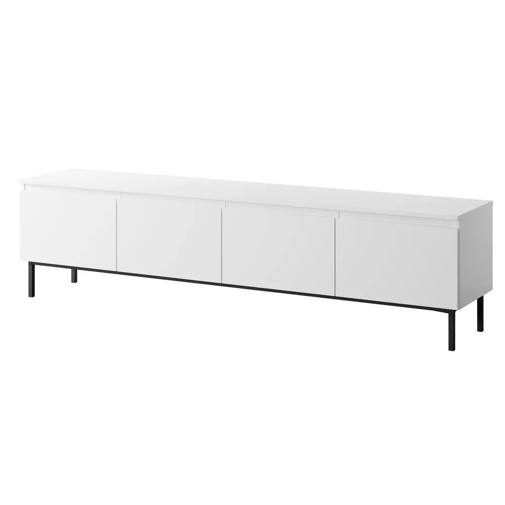 Szafka RTV biała mat 200 cm Silk