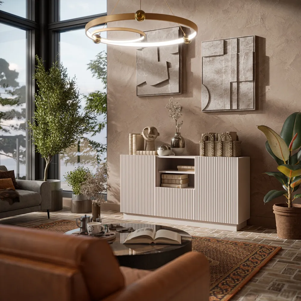 Komoda z szufladami i drzwiami kaszmir mat 150 cm Ardea