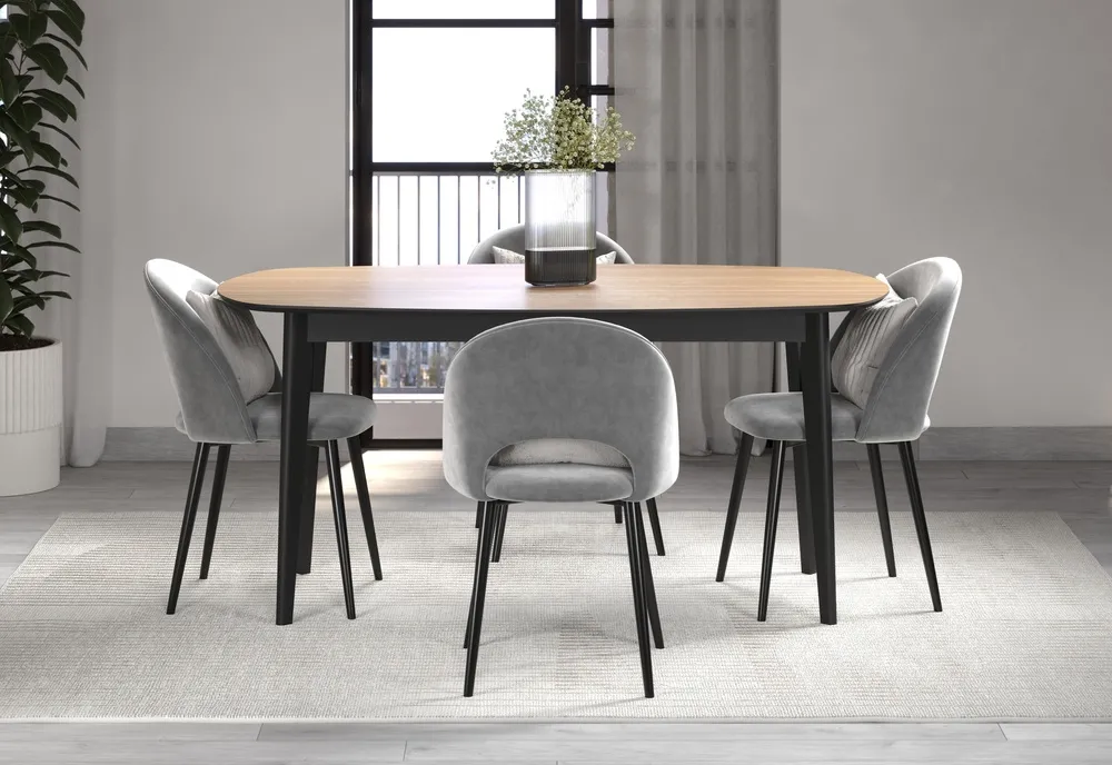 Stół nierozkładany dąb 160 x 90 cm Loftis