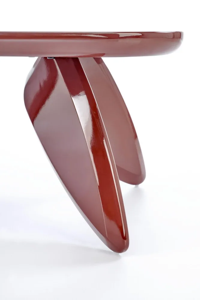 Stolik kawowy prostokątny bordowy połysk 120 x 60 cm Soraya