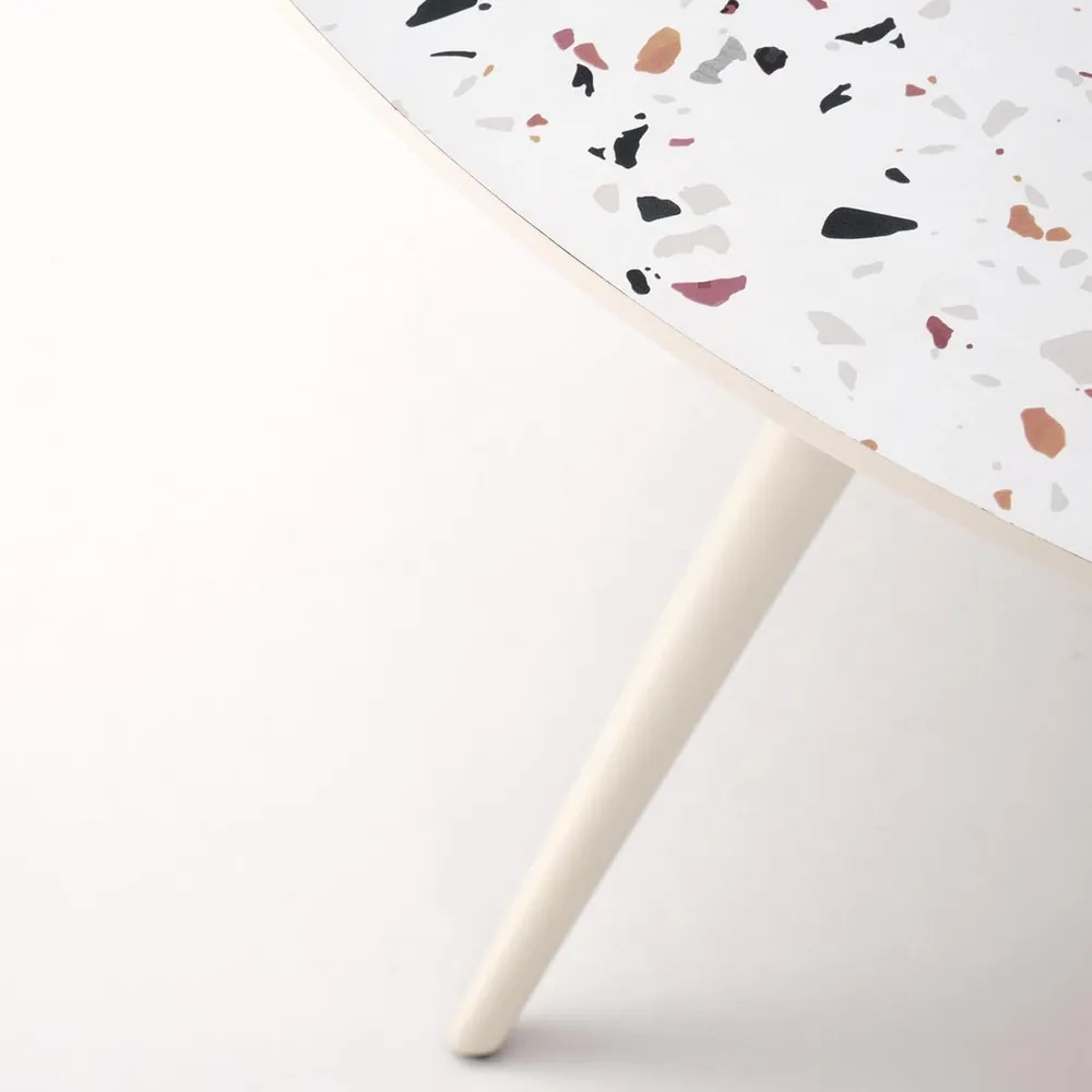 Stół okrągły lastryko / biały mat 120 cm Aramis