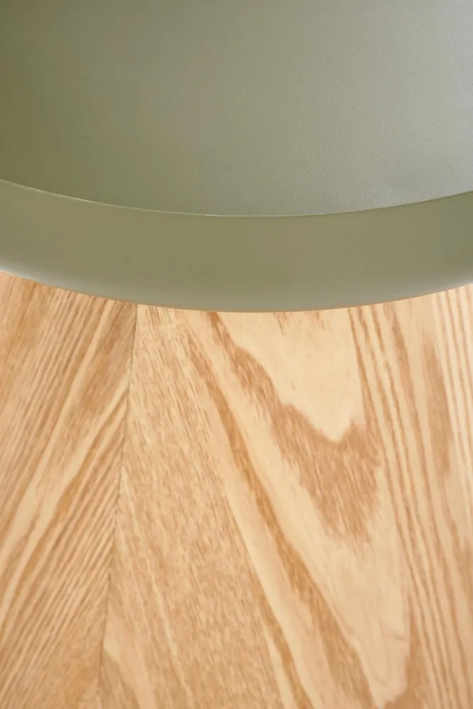 Stolik kawowy okrągły zielony / naturalny mat 40 cm Gina