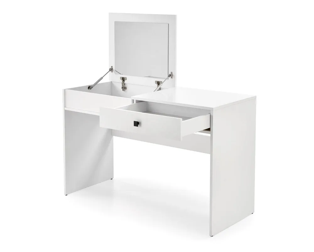 Toaletka z lustrem biała mat 120 cm Megan