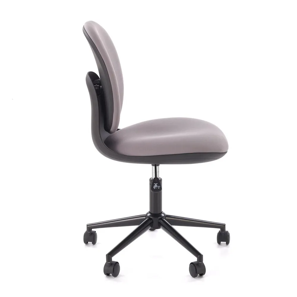 Fotel obrotowy młodzieżowy tapicerowany szary / czarny Orion