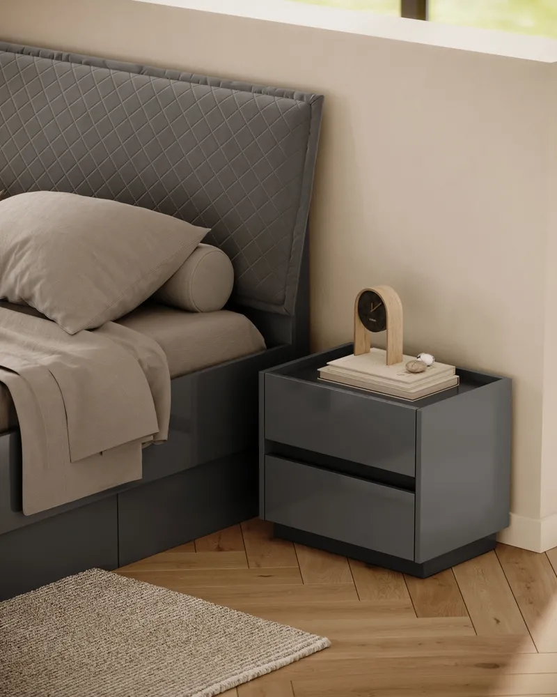 Szafka nocna antracyt / grafit mat 50 cm Teo