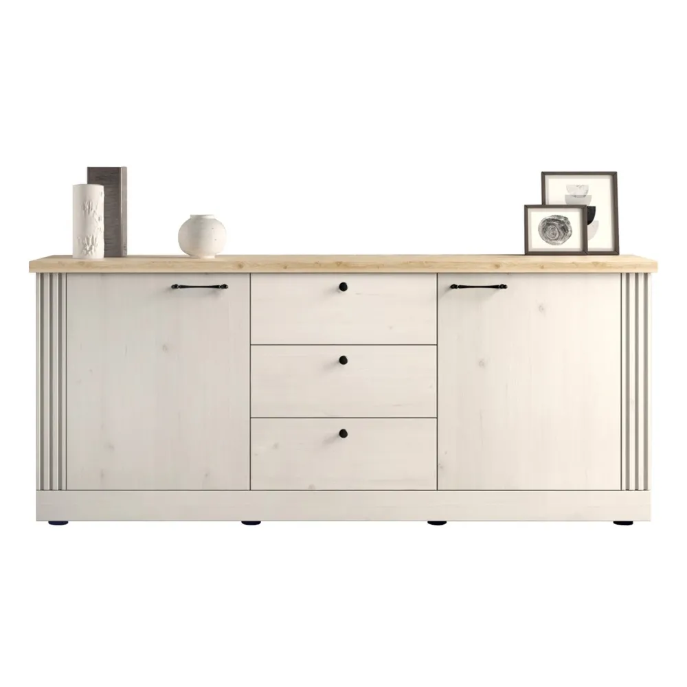 Komoda z szufladami i drzwiami dąb Meringa/dąb Cadiz mat 211 cm Avina