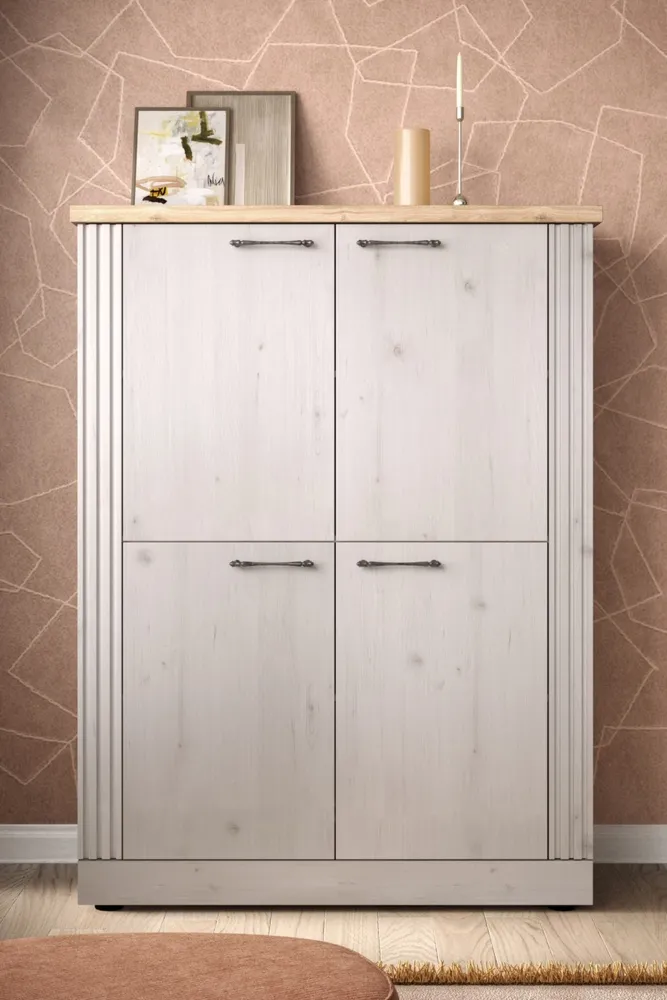 Komoda wysoka z drzwiami dąb Meringa/dąb Cadiz mat 118 cm Avina