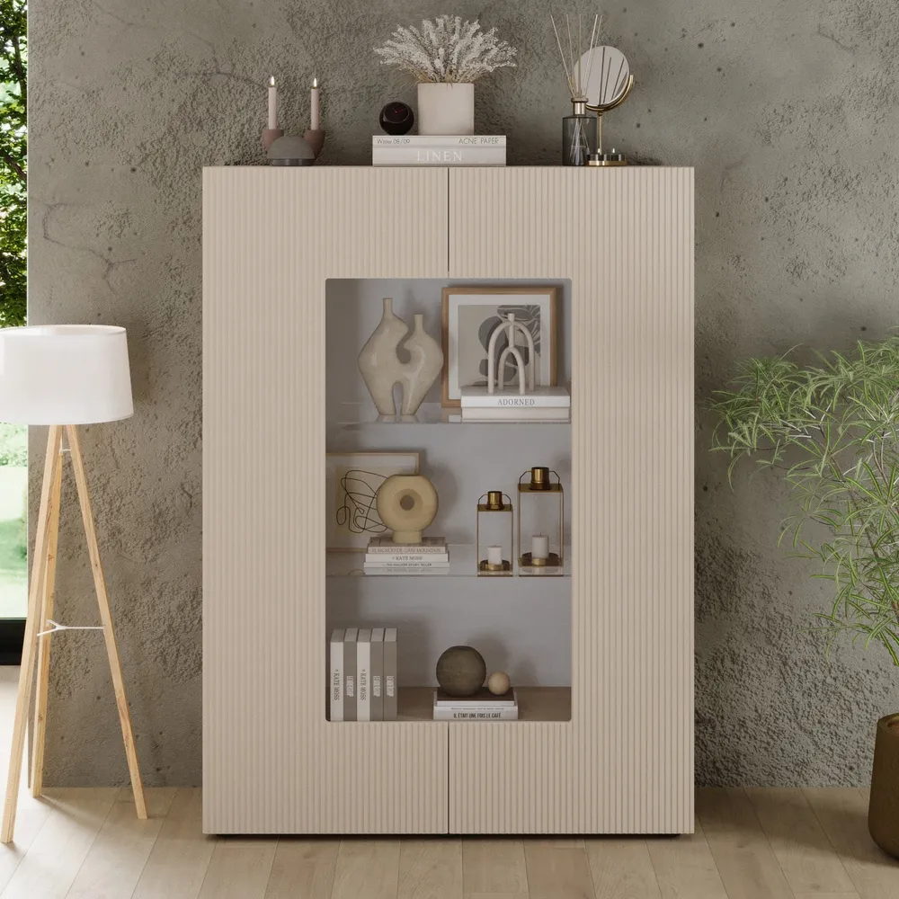 Witryna dwudrzwiowa kaszmir mat 121 x 166 cm Corda