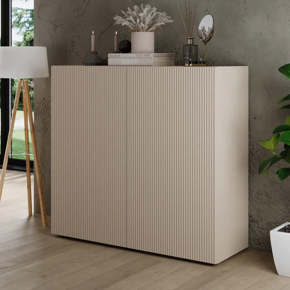 Komoda wysoka z drzwiami kaszmir mat 121 cm Corda