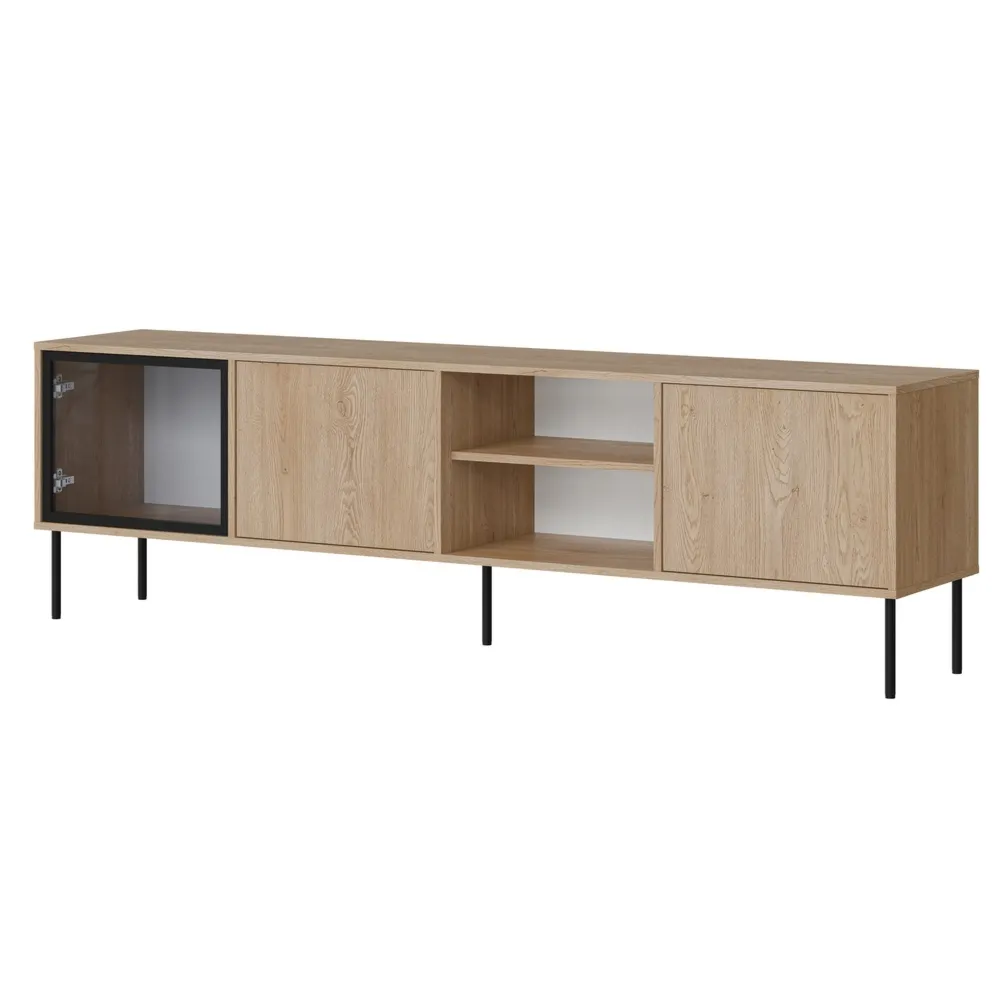 Szafka RTV dąb cremona mat 200 cm Linoa