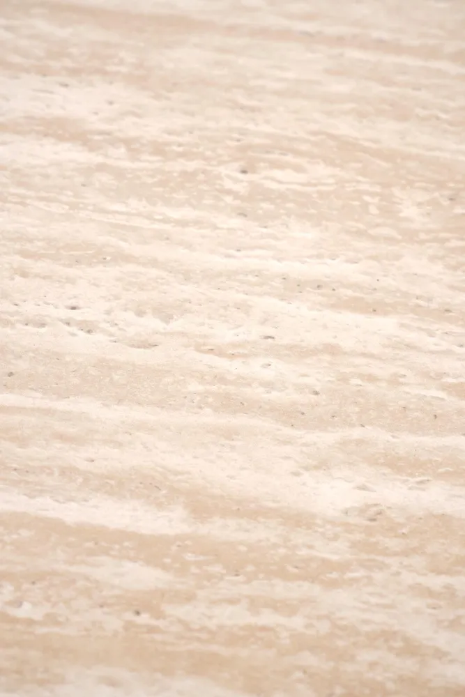 Stolik kawowy okrągły trawertyn / orzech mat 50 cm Dorotea S