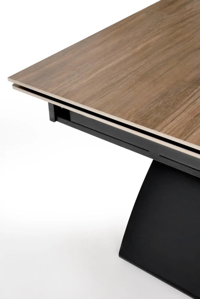 Stół rozkładany orzech / czarny mat 180 - 260 x 90 cm Hilario