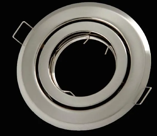 Oprawy ledowe sufitowe - okrągła ruchoma, tłoczona - satyna