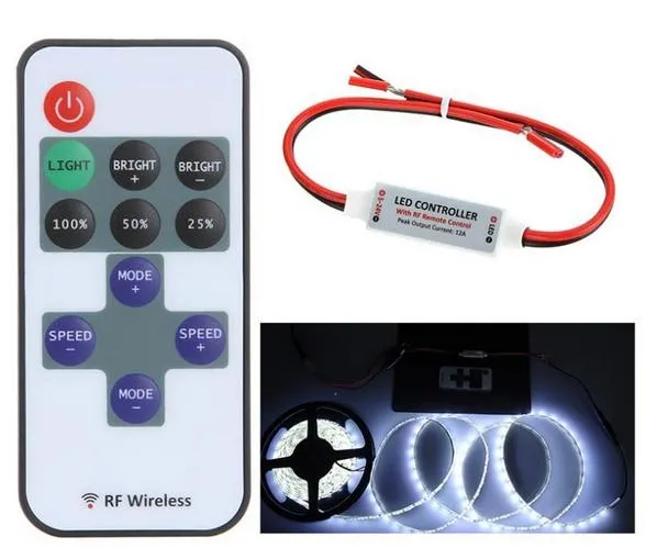 Kontroler LED mini RF DC 5-24V 6A + pilot