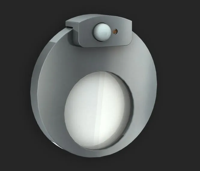 Oprawa led schodowa z czujnikiem ruchu - MUNA - grafit - podtynkowa